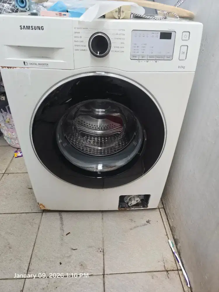 Mesin cuci samsung 8kg digital inverter kondisi mati