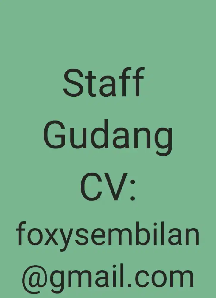 Lowongan Kerja Staff Gudang