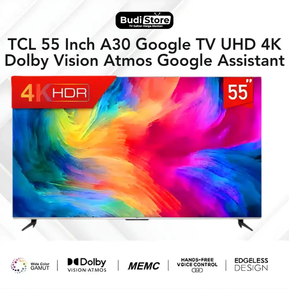 TCL 55 Inch A30 Google TV Dolby Vision Atmos Google Assistant