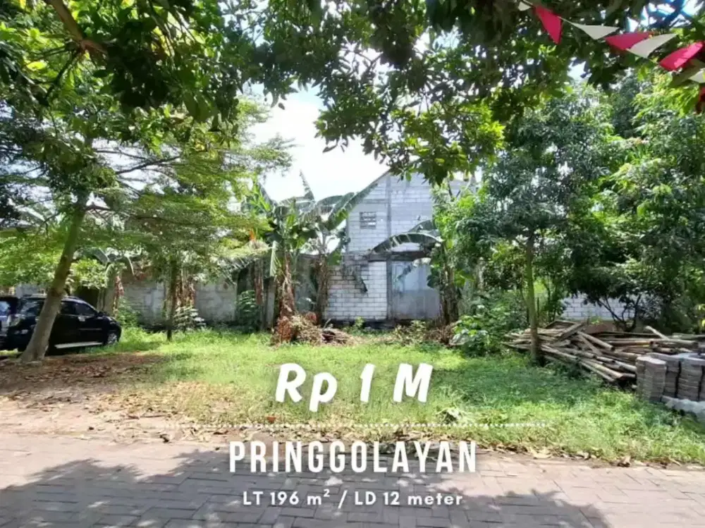 Dijual Tanah Pekarangan Strategis dekat Jalan Gedongkuning