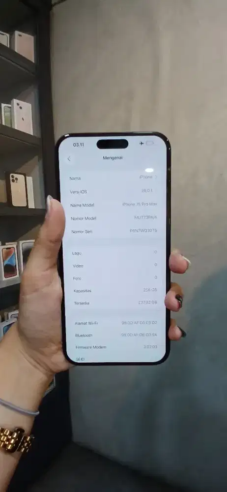 Iphone 15 Promax Black Titanium 256GB Second ibox bisa dicicil (Nepis)