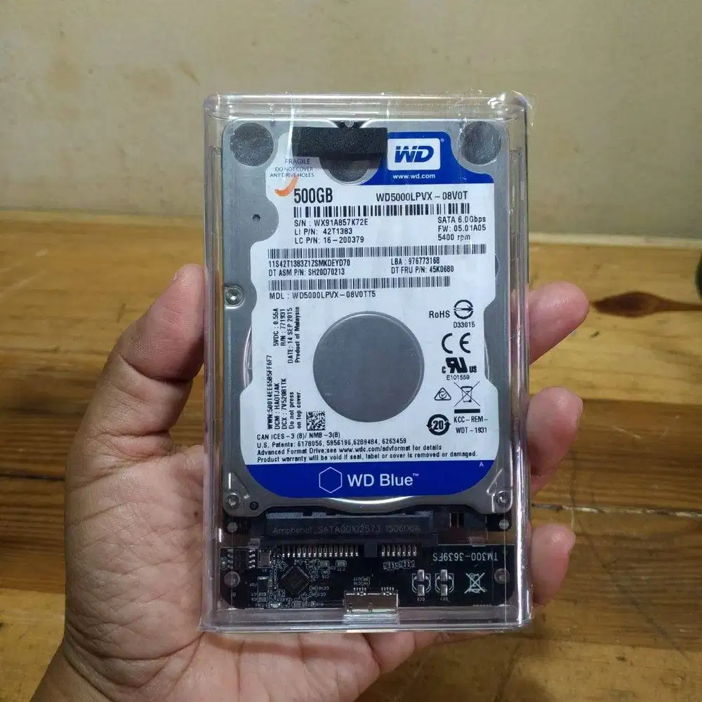 Harddisk eksternal HDD 500 GB merk WD