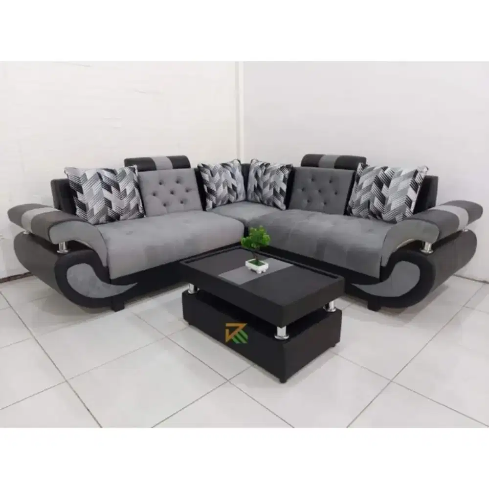 sofa L sudut Cherry merk merlion