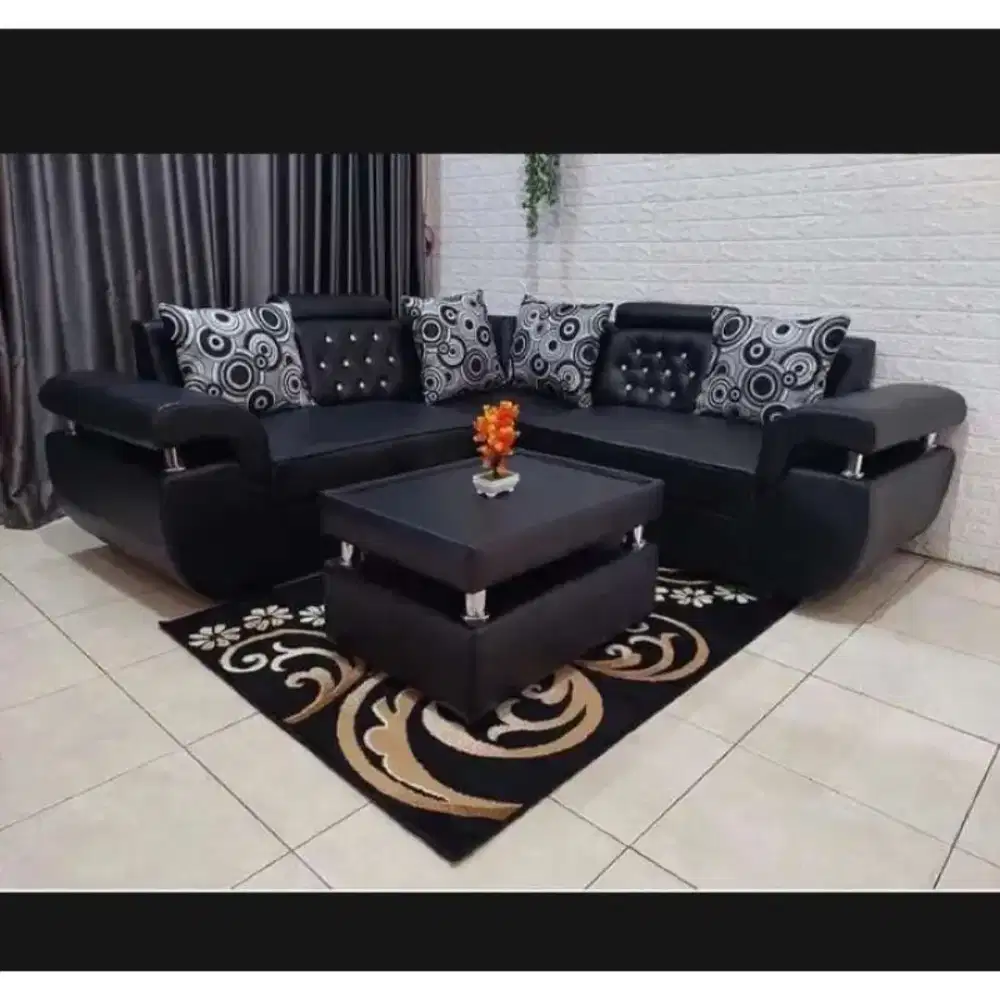 sofa L sudut Cherry merk merlion