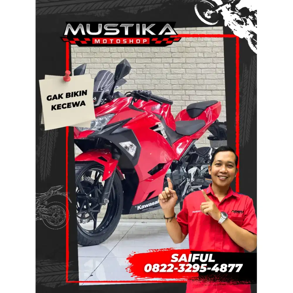 Perfect Condition!!Kawasaki Ninja 250 Fi 2018 Red N Asli Mulus-Mustika