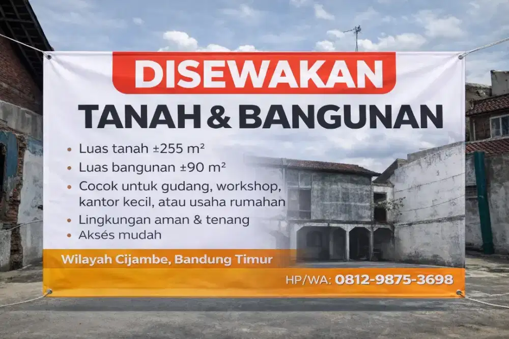Disewakan Tanah untuk Usaha