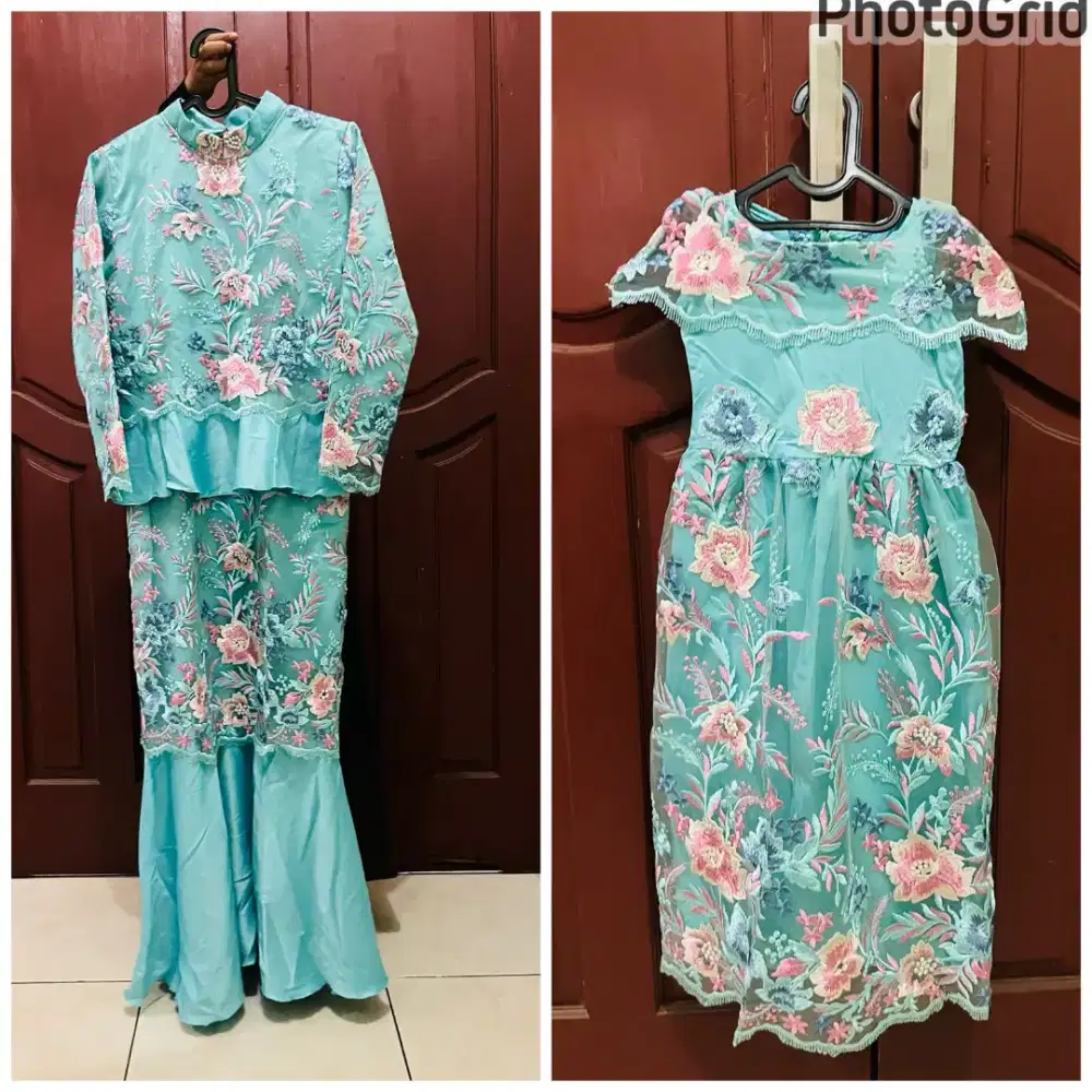 Preloved Satuset dres pesta ibu dan anak
