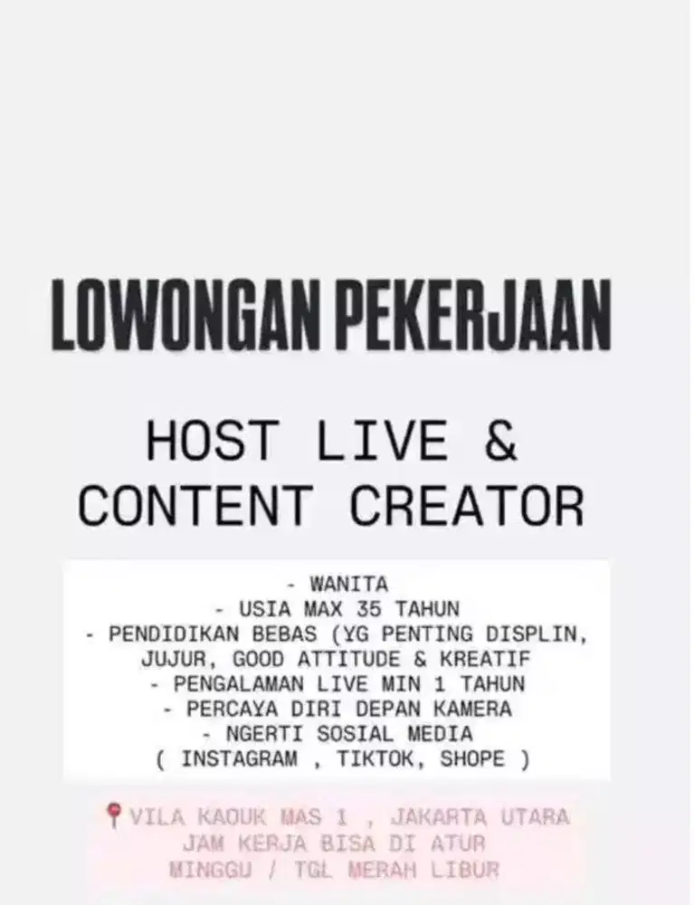 Dicari host pengalaman