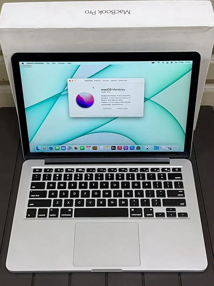 MacBook Pro 13-inci 2015 i5 8gb 256gb Fullset Original