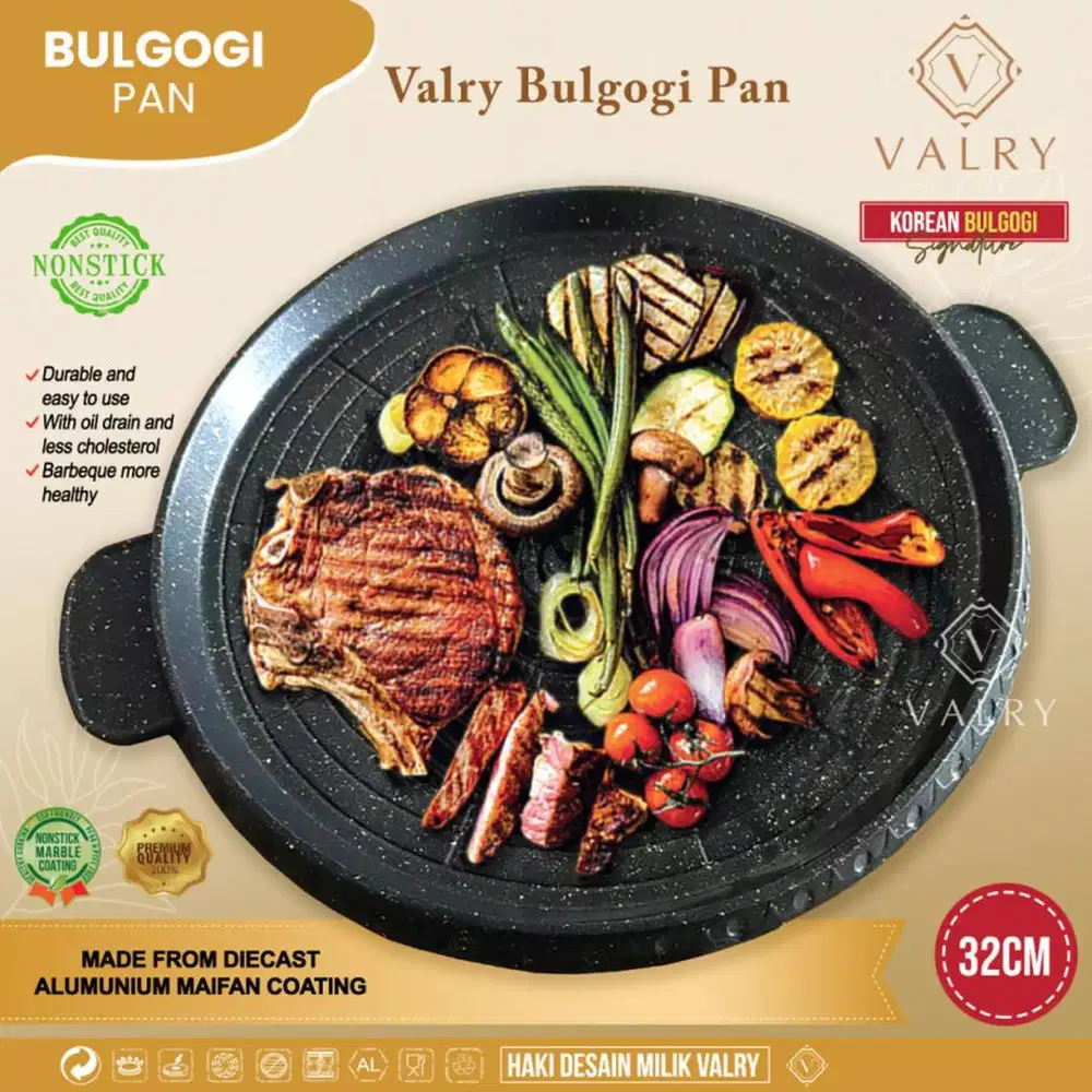 VALRY BULGOGI PAN Alat panggang grill pan wajan panci roasted