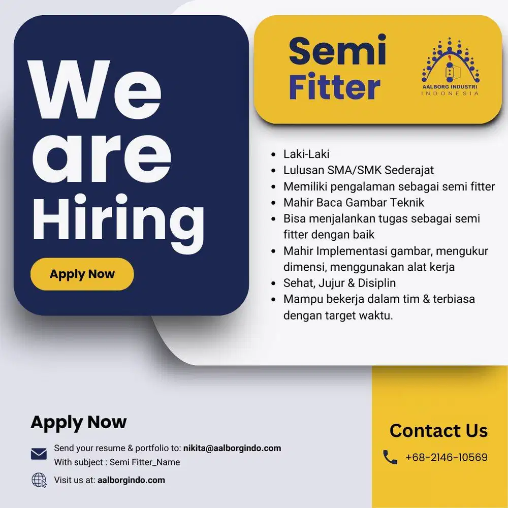 LOWONGAN PEKERJAAN SEMI FITTER