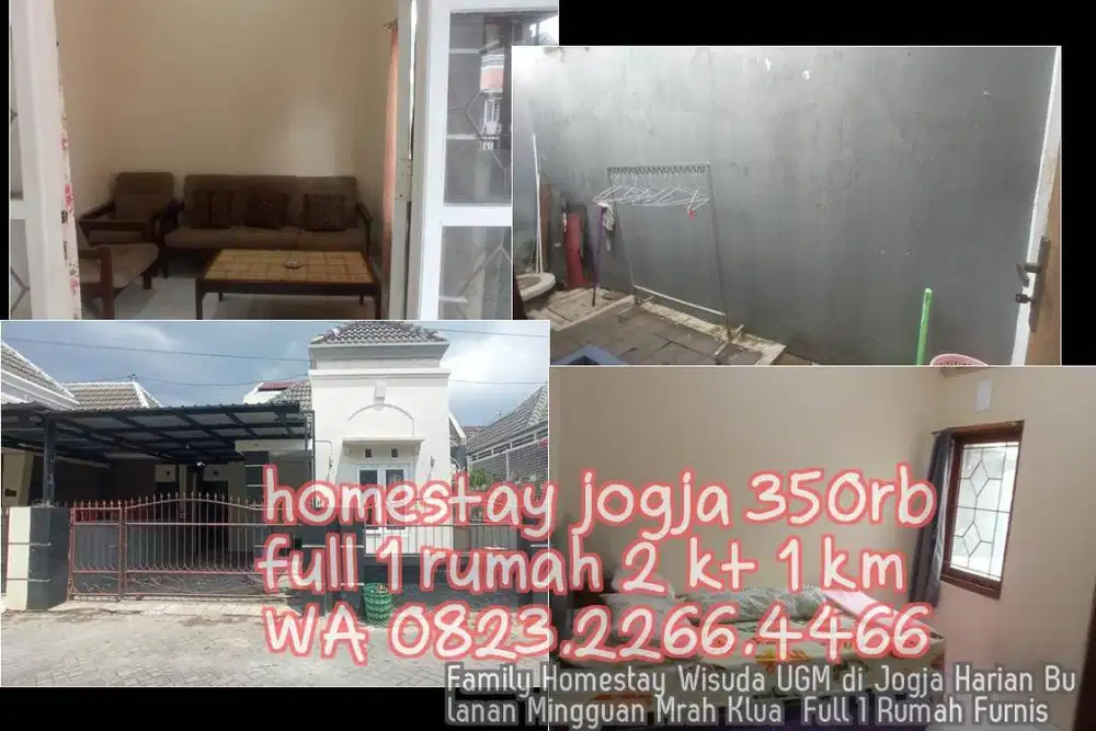 Family Homestay Wisuda UGM di Jogja Harian Bulanan Mingguan Mrah Klua