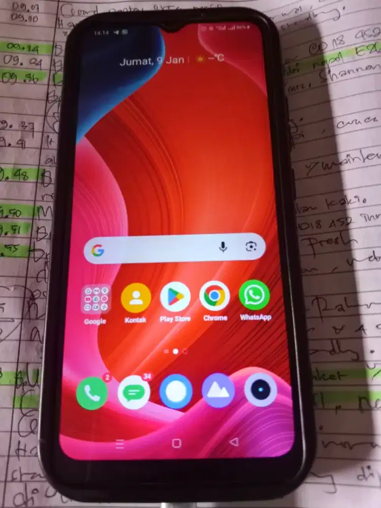 Realme Narzo 20 ram 4/64 hijau metalik.