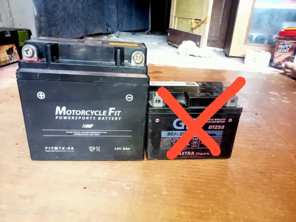 Aki motor no minus tinggal pasang