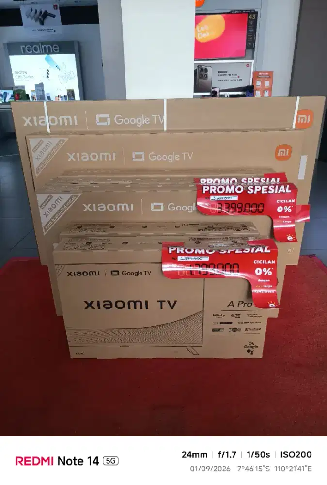 Cash kredit smart tv berbagai merk dan ukuran.