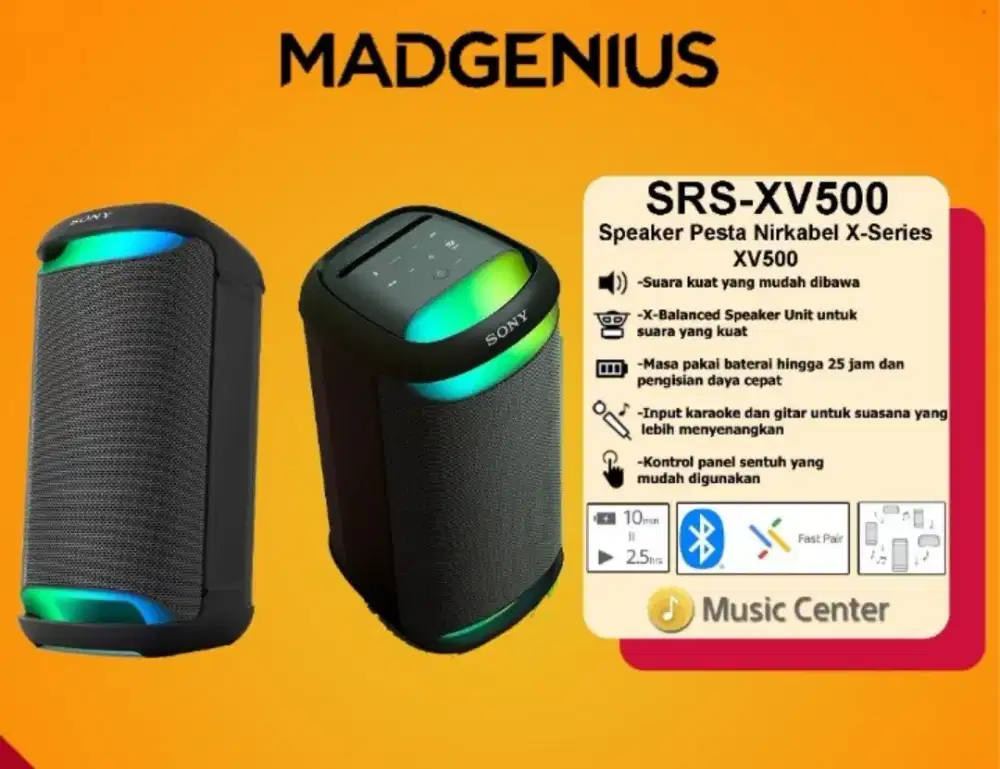 Speaker Bluetooth Sony SRS XV500