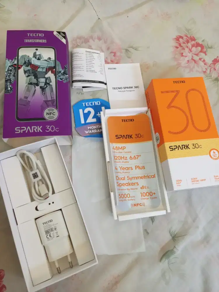 Tekno spark 30C 6+6GB/128 fullset ORI like new