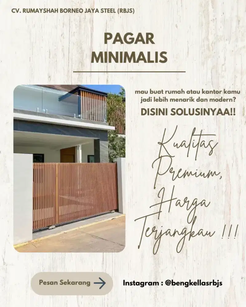 PAGAR RUMAH MINIMALIS