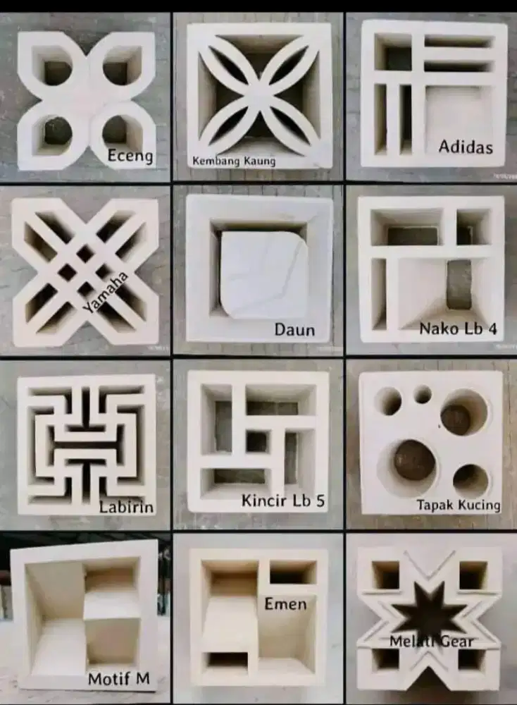 Roster beton & tanah liat