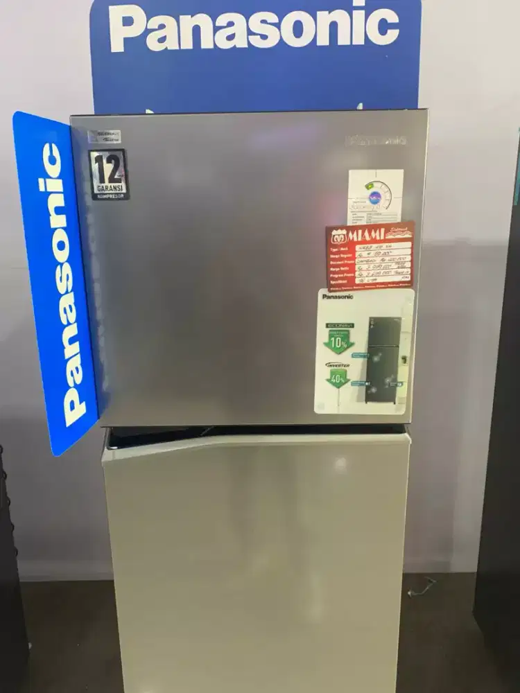 kulkas panasonic 2 pintu promo cicilan ringan tanpa dp bisa