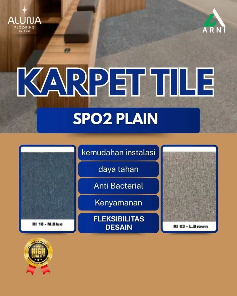 Karpet Tile SPO2 plaine Ukuran 50x50 | Karpet Premium SERIES Modern |