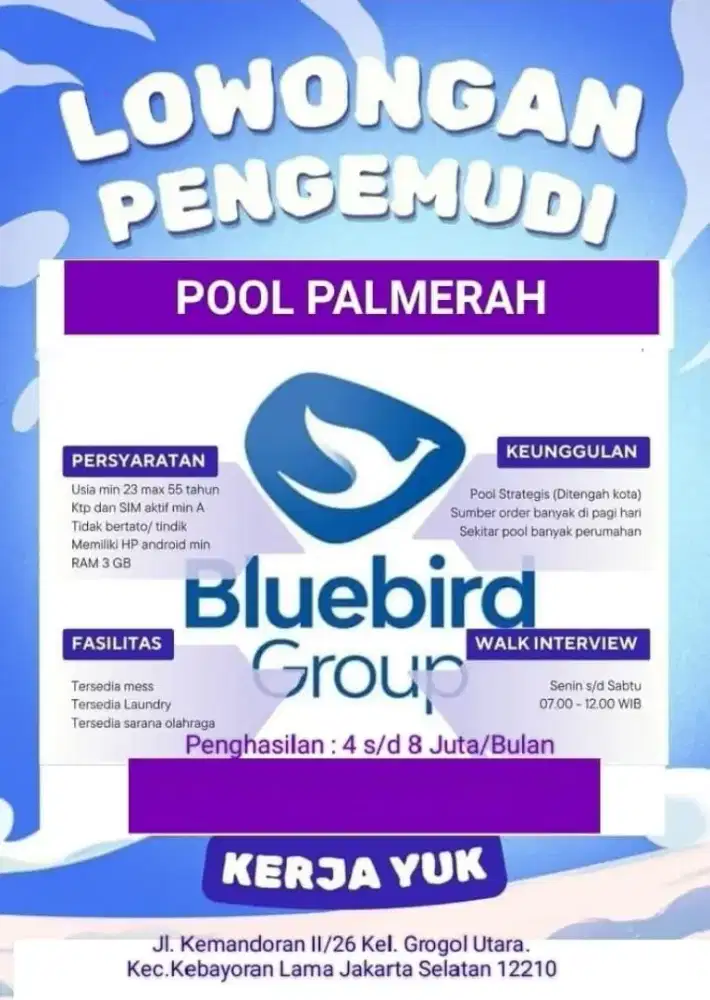 Lowongan Kerja Driver Bluebird