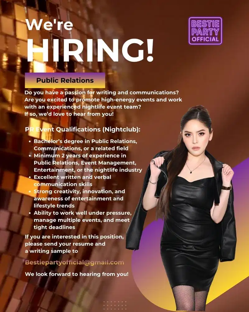 PR freelance per event