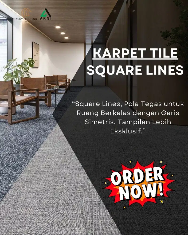 Karpet Tile Square Lines | Karpet Kantor | Karpet Motif Kotak