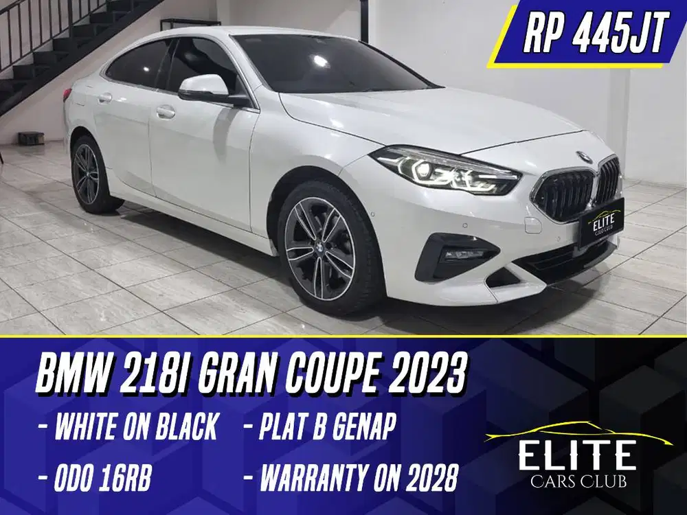 BMW 218i Gran Coupe 2023 White on Black Sport Putih 218 i