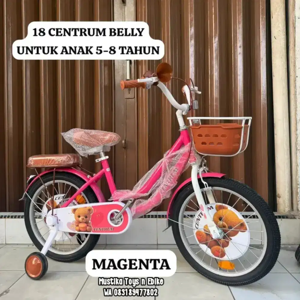 Sepeda Anak Cewk Centrum Lengkap dgn terompet uk16 18
