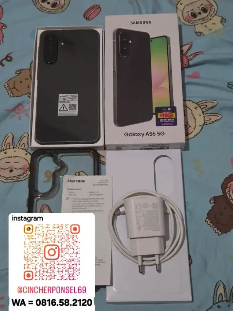 Jual hp bekas SAMSUNG A56 5g 8/256 istimewa free adaptor n case