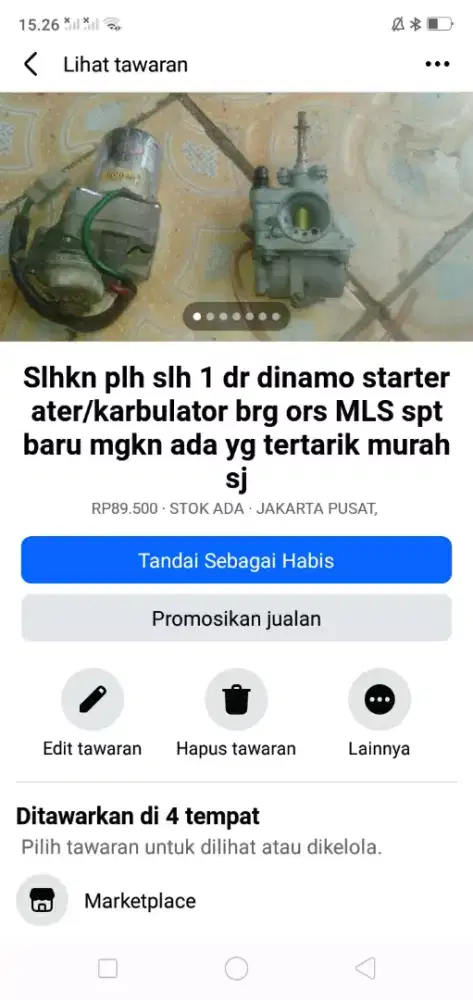 Slhkn plh slh 1 dr kelengkapan sepeda/motor brg ors hrg murah kond oke