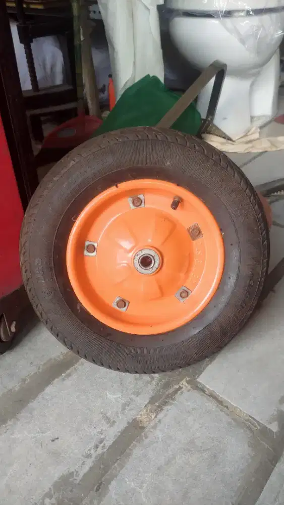 RODA GEROBAK DORONG ANGKONG 14 INCH BAN HIDUP POMPA