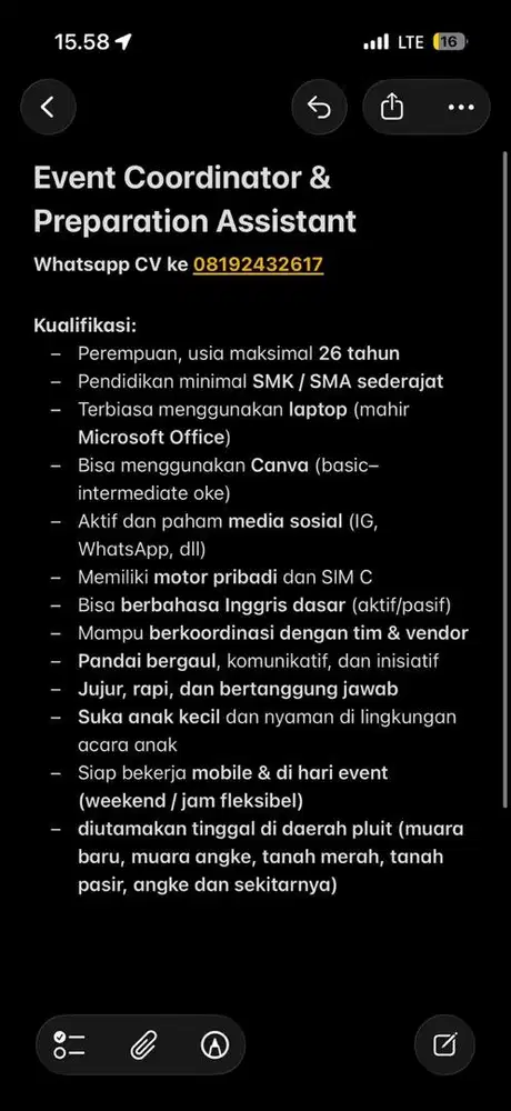 Event Coordinator & Preparation Assistant