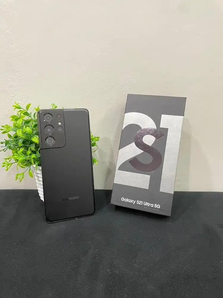 Samsung S21 Ultra 5G 12/128 SEIN Black mulus Fullset Sinyal Permanent