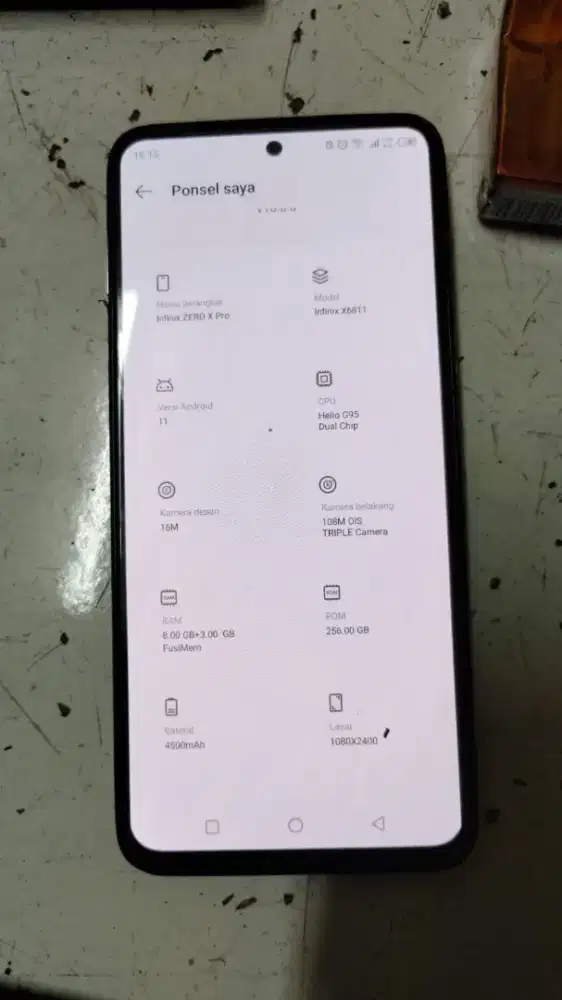 Infinix zero x pro ram 8+3/256Gb