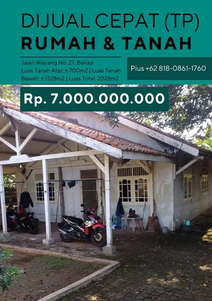 DIJUAL CEPAT (TP) TANAH 2000m2 BEKASI