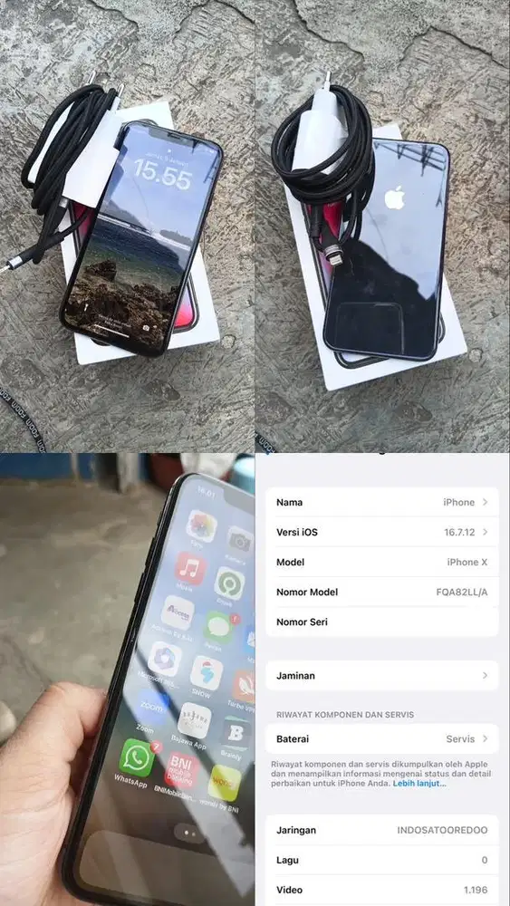 JUAL IPHONE X 256gb INTER