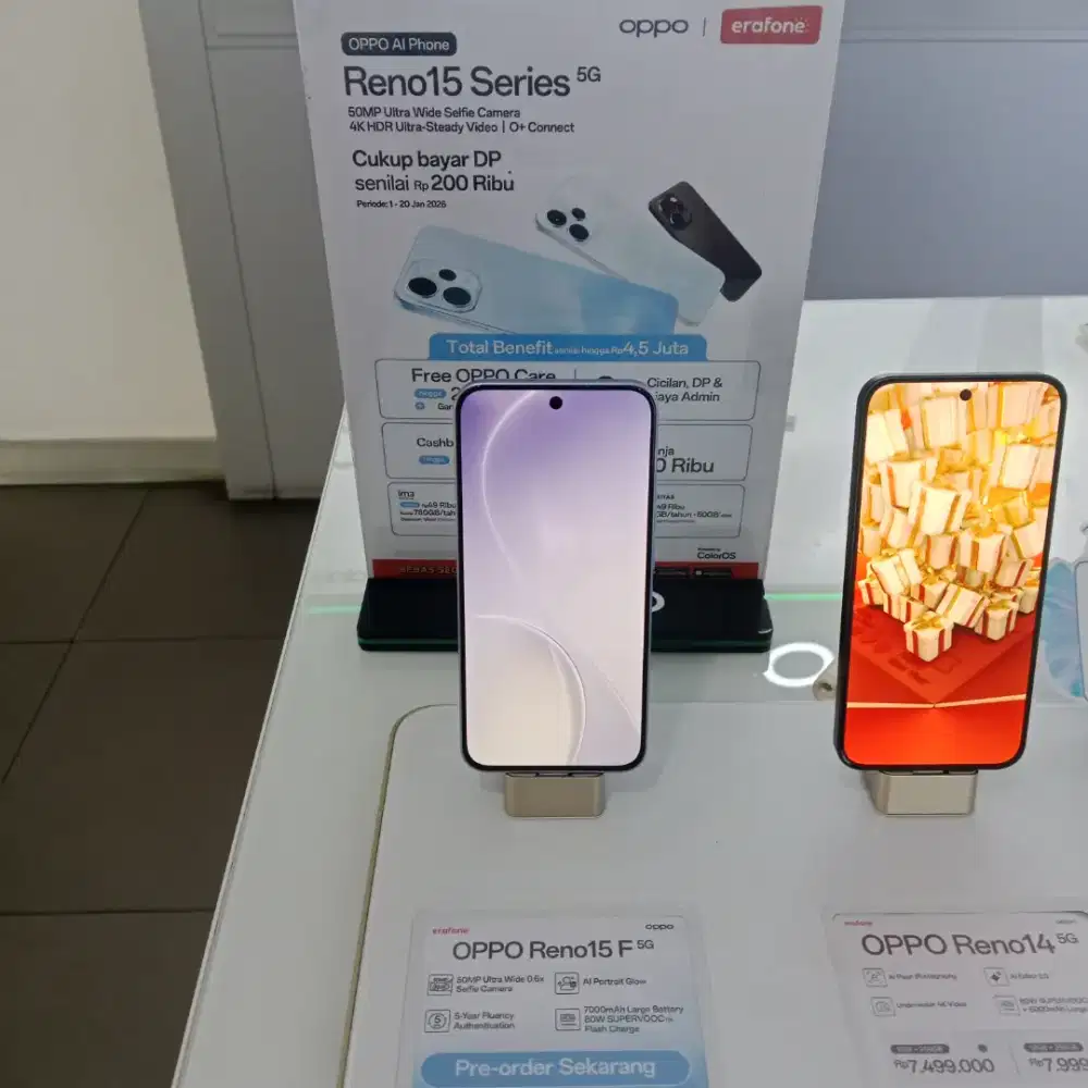 Pre Order Sekarang!!! Dp 200rb udh bsa bawa OPPO Reno15