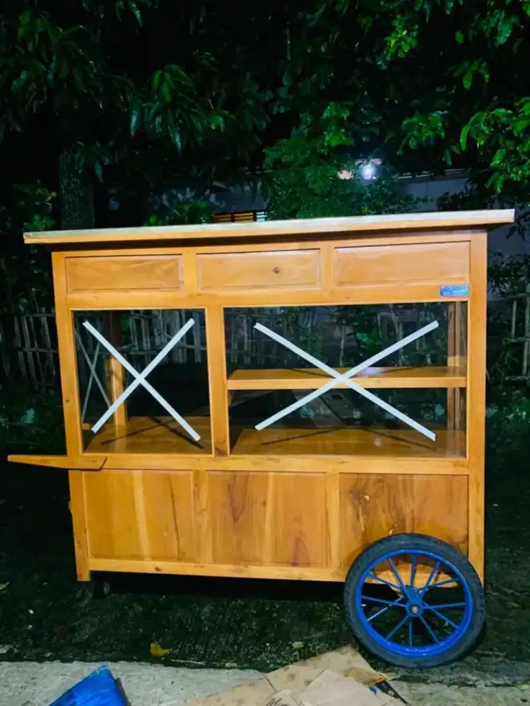 Gerobak Angkringan Bakso Mie Ayam PeceL Bubur Sate Martabak Ronde dlL