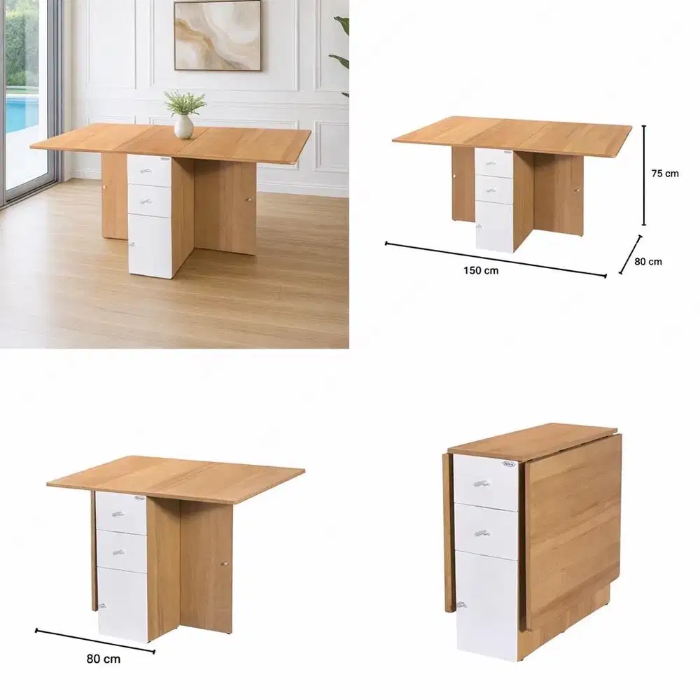 Meja lipat multifungsi