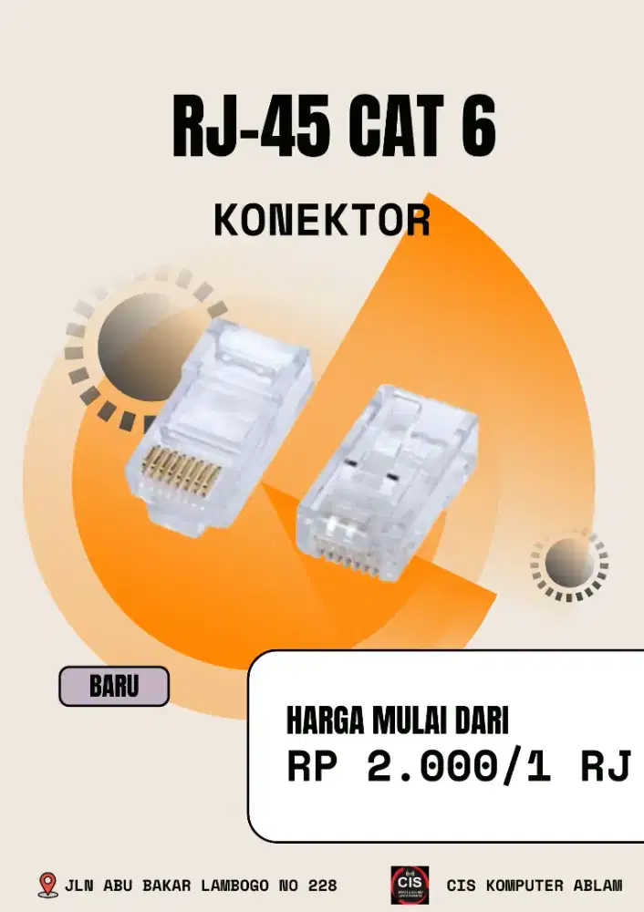 jual konektor rj-45 cat 6