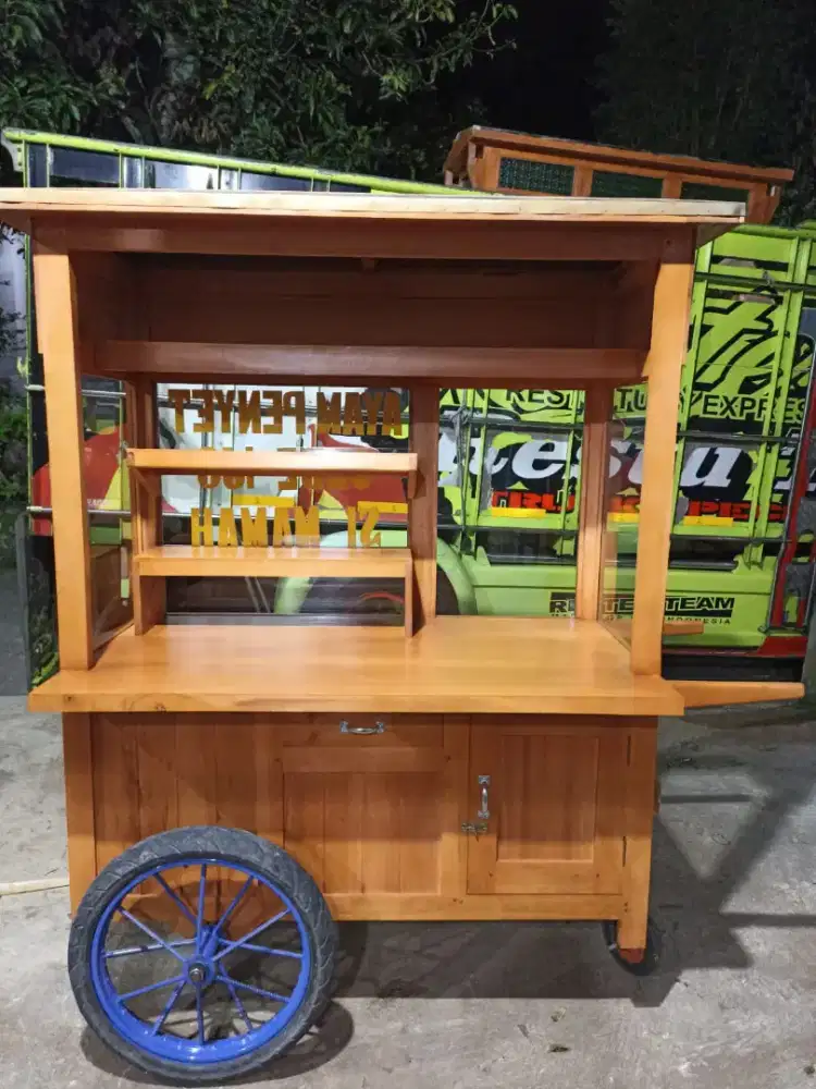 Gerobak Angkringan Bakso Mie Ayam PeceL Bubur Sate Martabak Ronde dlL