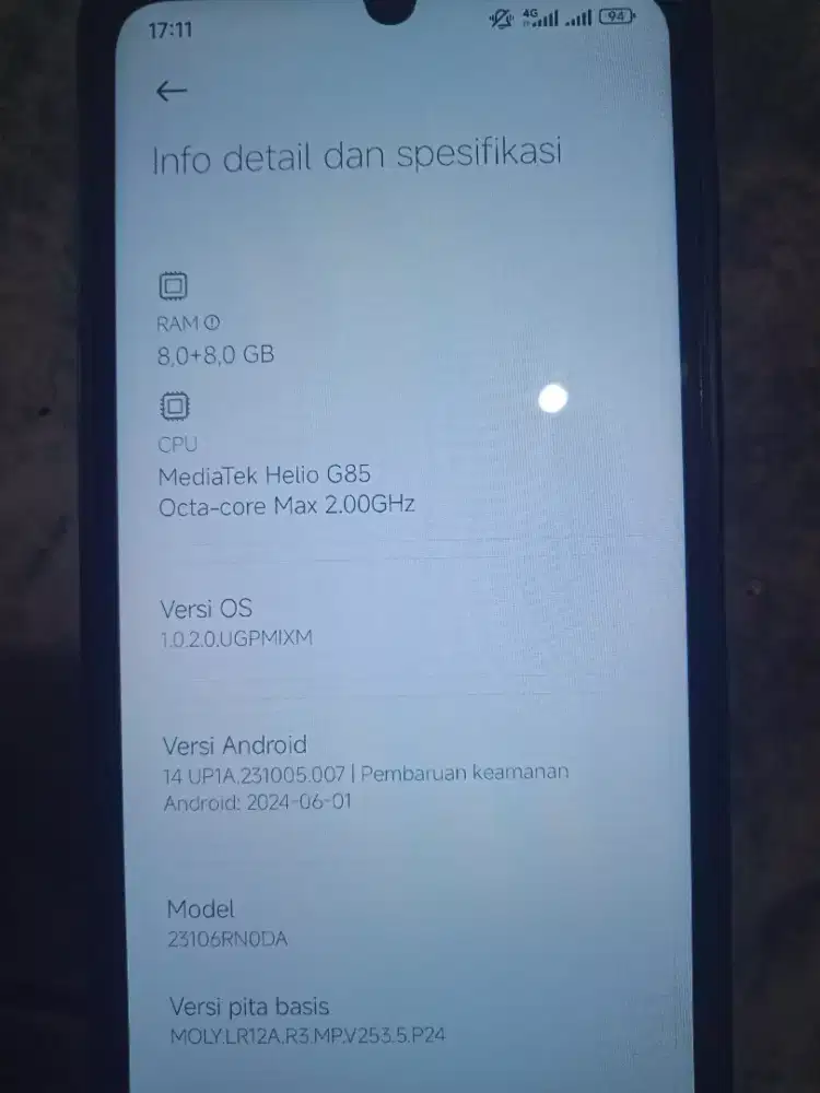 Hp redmi 13C RAM 8+8/256