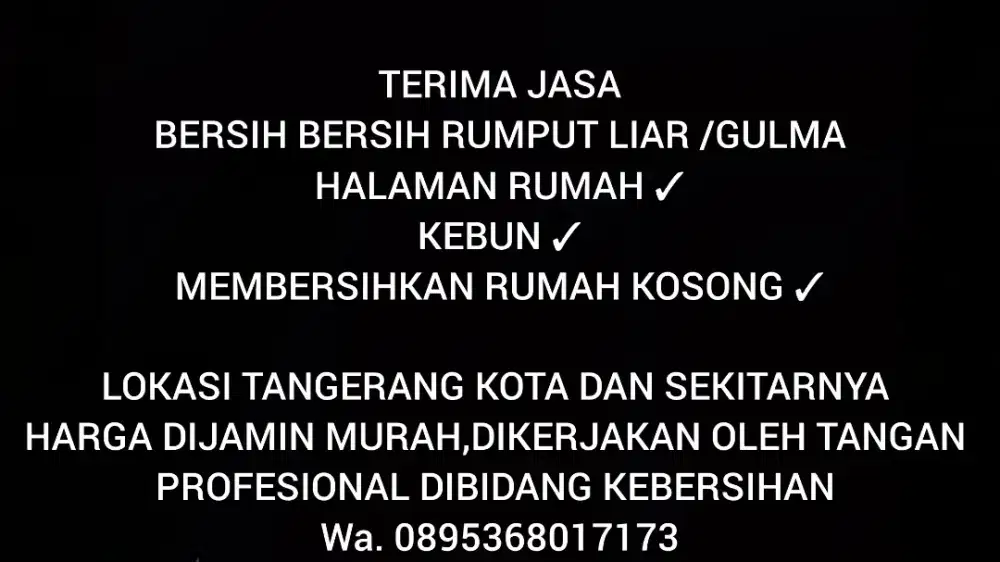 Jasa Bersih bersih Rumput Liar