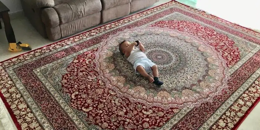 PRELOVED karpet permadani silk oman middle east