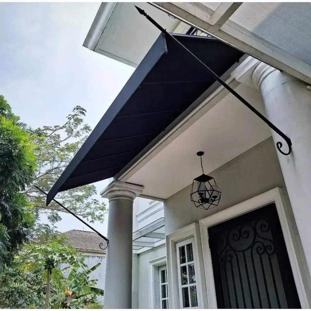 Awning Kain hitam Premium, Tampilan Natural & Mewah