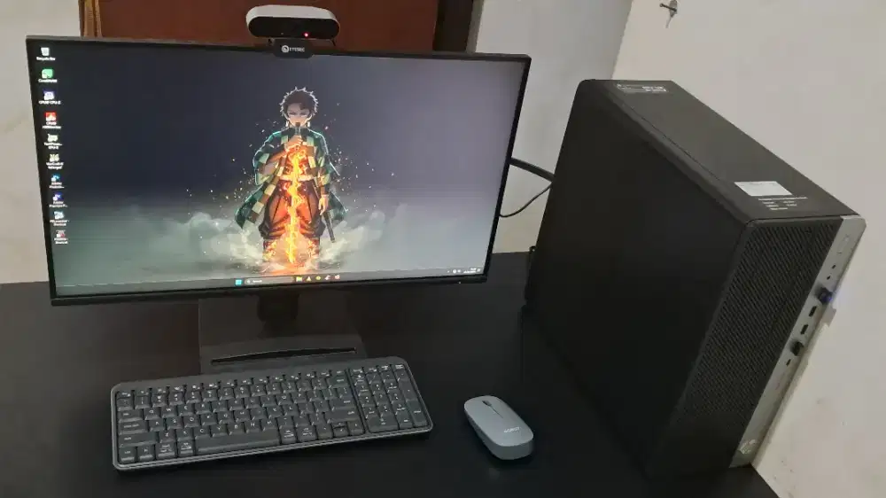 PC komplit hp elitedesk 800 g4 tower + monitor msi