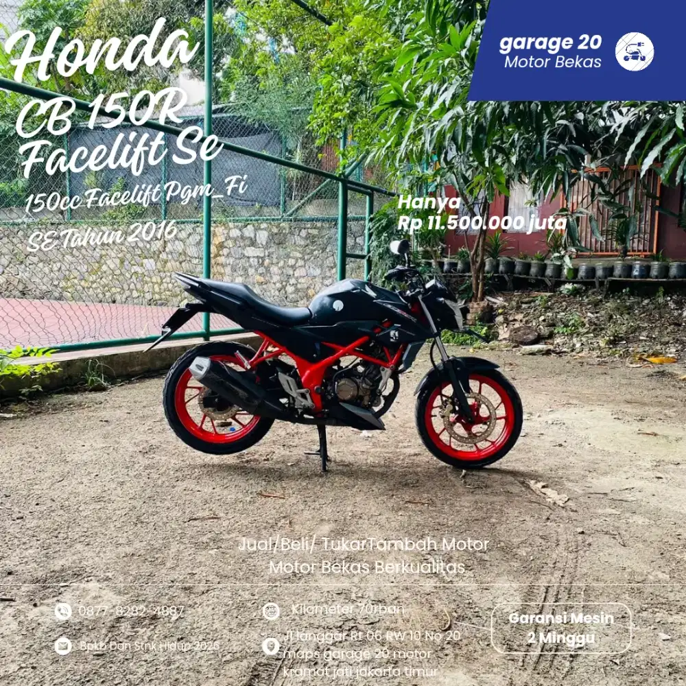 Honda Cb 150R Facelift Pgm_Fi SE Rangka merah Tahun 2016 Pajak Hidup