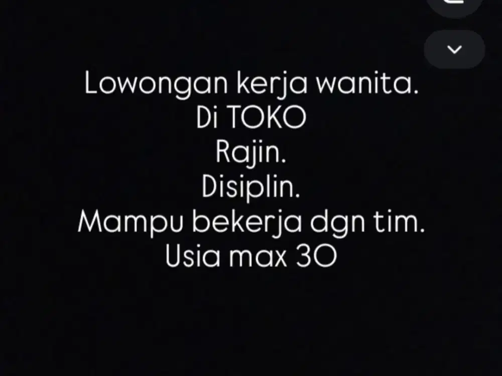 Lowongan kerja wanita